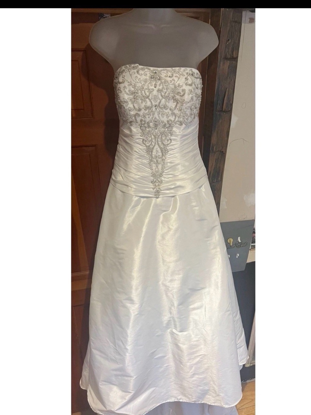 Allure Bridals Strapless Ivory Beaded A-Line Gown